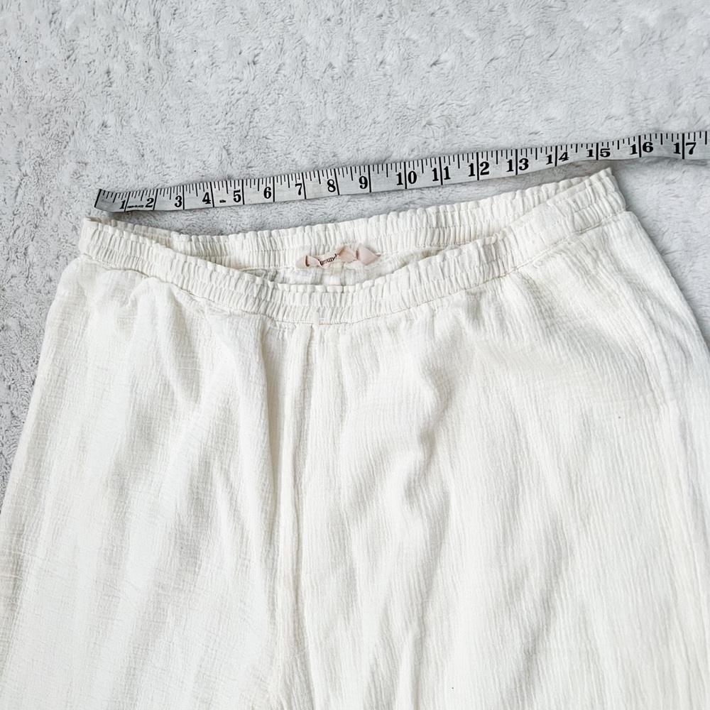SOFT SURROUNDING Gauzy Wide Leg Cream Ruffle Hem Layered Pants - Picture 10 of 11